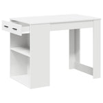 ZNTS Desk with Drawer and Shelf White 102x62x77.5 cm Engineered Wood 858686