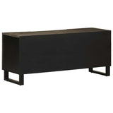 TV Cabinet Black 105x33x46 cm Solid Wood Mango 4017698