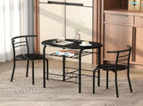 Three-Piece Compact Dining Set - Black T3398P423520