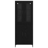 Highboard Black Oak 69.5 x 34 x 180 cm Engineered Wood 3403582