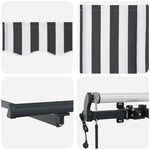 Automatic Retractable Awning Anthracite and White 300x250 cm 3310225