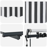 Automatic Retractable Awning Anthracite and White 300x250 cm 3310225