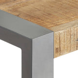 Dining Table 70x70x75 cm Solid Rough Mango Wood 321599
