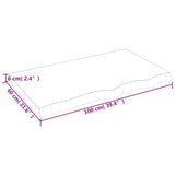 Bathroom Countertop Dark Brown 100x60x cm Treated Solid Wood 3156232