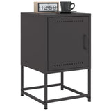Bedside Cabinets 2 pcs Black 36x39x60.5 cm Steel 846447