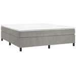 ZNTS Bed Frame without Mattress Light Grey Super King Velvet 3121226