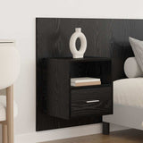 Headboard with Cabinet 3 pcs Black Oak Engineered Wood 3416068