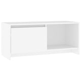 TV Cabinet White 90x35x40 cm Engineered Wood 809782
