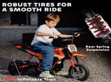 Kids Electric Motorbike 3 Gearboxes Speed Ride on Motorcycle with 41min Ranges - Red T3398P422425