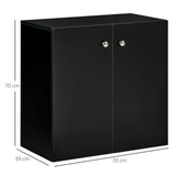 Storage Cabinet w/ Two Shelves Wooden Sideboard Freestanding Kitchen Cupboard Bookcase - Black T3398P340986