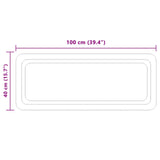LED Bathroom Mirror Transparent 100 x 40 cm Tempered Glass 42045841