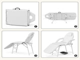 Portable Beauty Bed, Adjustable 3 Section Massage Table, Folding Massage, Salon Beauty Tattoo 18631292