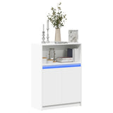 Sideboard with LED White 72x34x100 cm Engineered Wood 852159