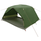 Backpacking Tent Green 4-Person 185T Polyester with PU Coating 42017412