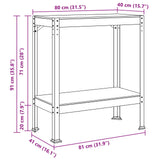 Workbench Black 81 x 41 x 91 cm Engineered Wood and Metal 42020132