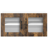 Wall Glass Cabinet LUCCA Smoked Oak 80 x 31 x 40 cm 884950