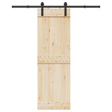 Sliding Door Hardware Kit 183 cm Steel Black 4009712