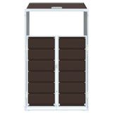 Wheelie Bin Storage for Single Bin Brown 72x81x115 cm Steel 4006174