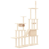 Cat Tree with Sisal Scratching Posts Cream 279 cm 171615