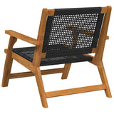 Garden Furniture 2 pcs Black 67 x 78 x 73 cm Solid Acacia Wood 367827