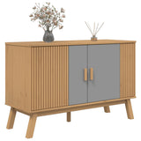 Sideboard OLDEN Grey and Brown 114x43x73.5 cm Solid Wood Pine 358610