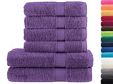 6 Piece Premium Towel Set SOLUND Purple 600 gsm 137562