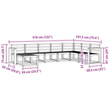 Outdoor Sofa Set 8 pcs Natural Solid Acacia Wood 3366817