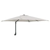 Garden Parasol Sand 248.5 x 247.5 x 160 cm Polyester and Steel 42003251