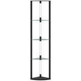 LED Floor Lamp with Shelves, Dimmable Standing Lamp with Foot Switch for Living Room, Bedroom, Black T3398P425151