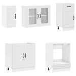 ZNTS 8 Piece Kitchen Cabinet Set Kalmar White Engineered Wood 3314791