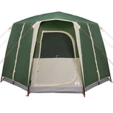 Cabin Tent 3-Person Green and White 320 x 320 x 203 cm 42004032