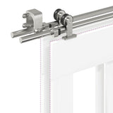 Sliding Door Hardware Kit 200 cm Stainless Steel Silver 3295764