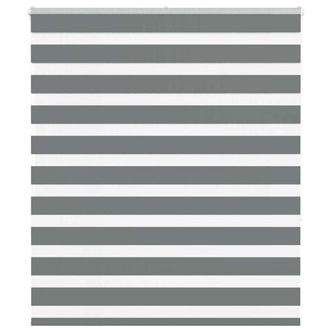 ZNTS Zebra Blind Dark Grey 125x150 cm Fabric Width 120.9 cm Polyester 4014136