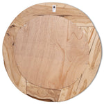 ZNTS Decorative Mirror Teak 80 cm Round 244561