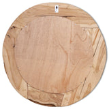 ZNTS Decorative Mirror Teak 80 cm Round 244561