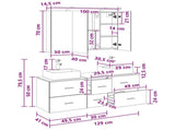 Bathroom Furniture Set 4 pcs Artisan Oak 3406822