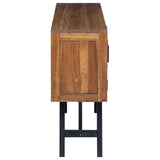 TV Stand with Drawer Natural 110 x 30 x 75 cm Solid Teak Wood 42017954