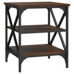 ZNTS Side Tables 2 pcs Brown Oak 40x42x50 cm Engineered Wood 825781
