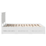 Bed Frame with Drawer White 160 x 200 cm Engineer Wood 3410162