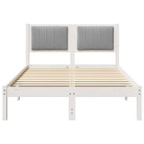 Bed Frame with Upholstered Headboard Light Grey 120 x 200 cm 878263