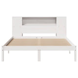Bookcase Bed without Mattress White 120x200 cm Solid Wood Pine 3321539
