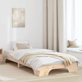 Bed Frame Natural 80 x 200 cm Solid Pine Wood 872881