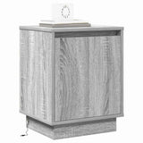 Bedside Cabinet 2 pcs Grey 39 x 34.5 x 50 cm Engineered wood 869605