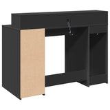 Desk with LED Lights Black 120x55x91 cm Engineered Wood 3309412