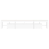 TV Cabinet with LED Lights White 230x36.5x40 cm 3152786