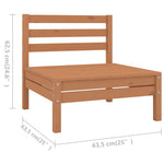 ZNTS 9 Piece Garden Lounge Set Solid Wood Pine Honey Brown 3082892