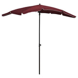 ZNTS Garden Parasol with Pole 200x130 cm Bordeaux Red 315555
