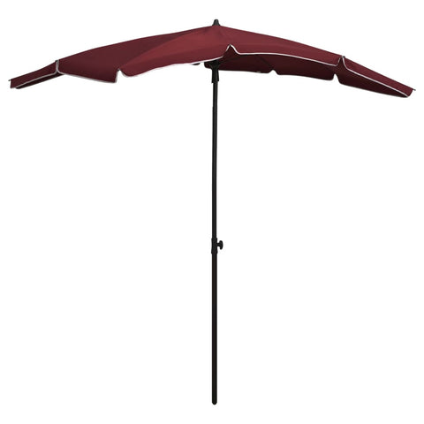 ZNTS Garden Parasol with Pole 200x130 cm Bordeaux Red 315555