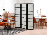 3 Panel Room Divider, Wooden Folding Privacy Screen, Freestanding Wall Partition Separator for T3398P330441
