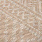 Outdoor Flatweave Rug 160x230 cm Brown Stripes 340867